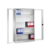 Stahlschrank 8930-055 S10098 lichtgrau, Acrylglas 120,0 x 40,0 x 195,0 cm, aufgebaut